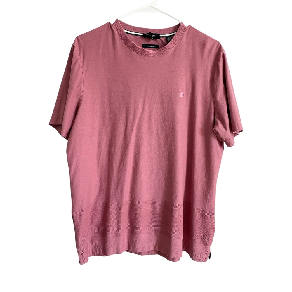Ted Baker London Tshirt Size 3 Pink Cotton Short Sleeve